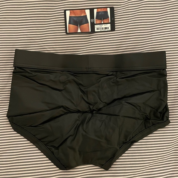 Gregg Homme Faux Leather Boxer Trunks - Picture 3 of 4